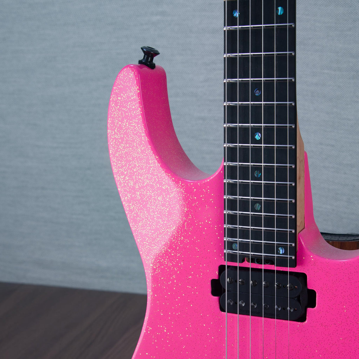 ESP USA M-II FR Electric Guitar - Neon Pink Sparkle - #US24769