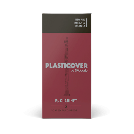 D'Addario RRP05BCL Plasticover Coated Filed B-Flat Clarinet Reed 5-Pack - New,3