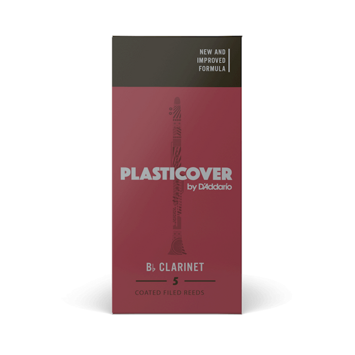 D'Addario RRP05BCL Plasticover Coated Filed B-Flat Clarinet Reed 5-Pack - New,3