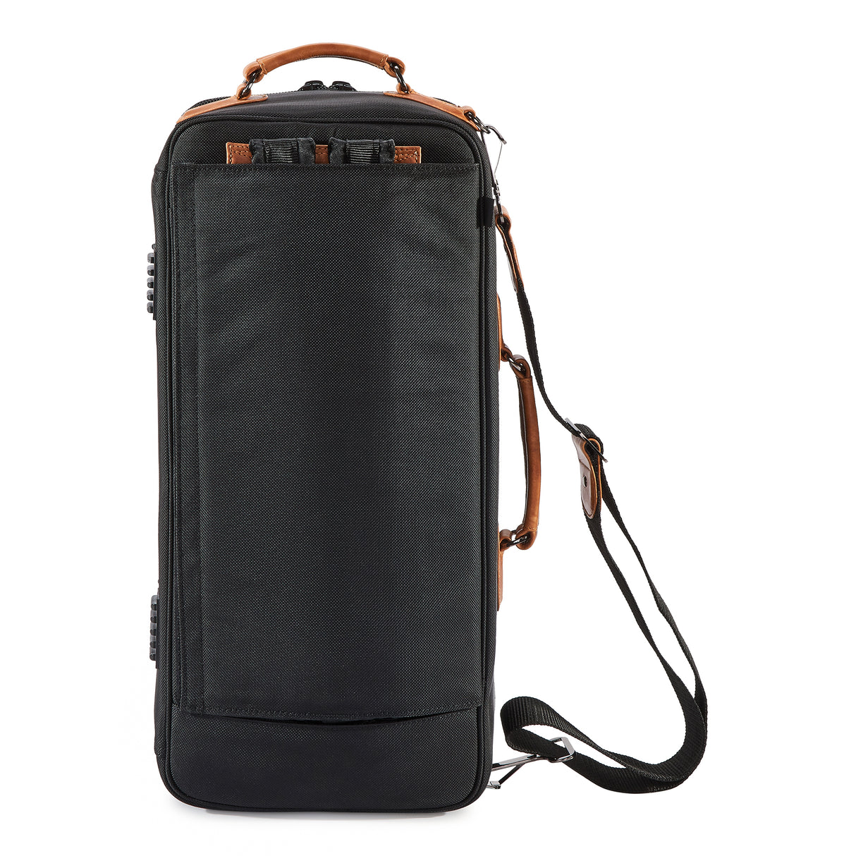 GARD 4-ECSK Elite Compact Double Trumpet Gig Bag - Black Cordura with Leather Trim