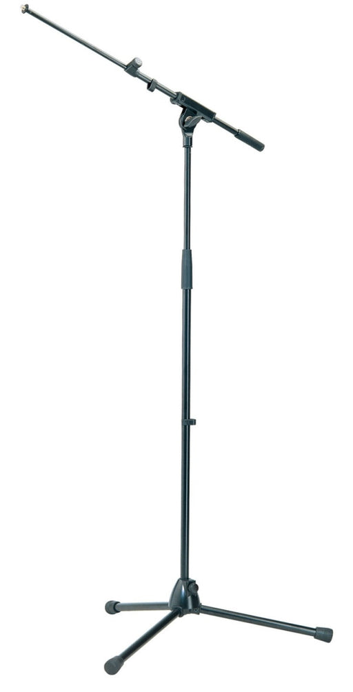 K&M 21075.500.55 Microphone Stand with Telescoping Boom Arm - Black