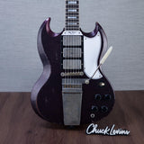 Gibson Custom Shop Murphy Lab 63' SG Custom 3-Pickup Maestro Electric Guitar - Light Aged Brunswick Wild Berry - #505223
