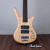Warwick Pro Series Corvette 5-String Electric Bass Guitar - Natural Transparent Satin - #GPS A 010893-23