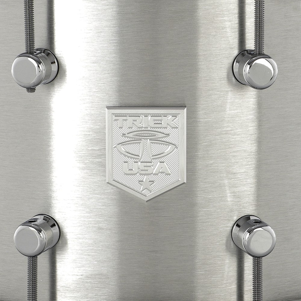 Trick 14" x 8" Aluminum Snare Drum - Raw Polished