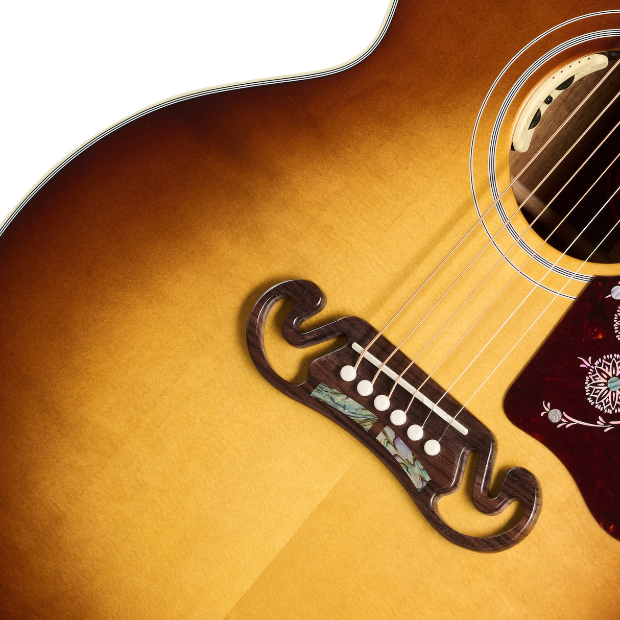 Gibson Custom Shop SJ-200 Elegant Koa Acoustic Electric Guitar - Honey Burst