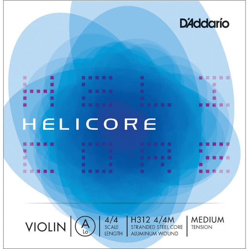 D'Addario Helicore Single A Violin String - 4/4 Scale Medium Tension H312 4/4M