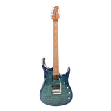 Music Man John Petrucci Signature JP15, Quilt Maple Top Electric Guitar - Cerulean Paradise Fade - New