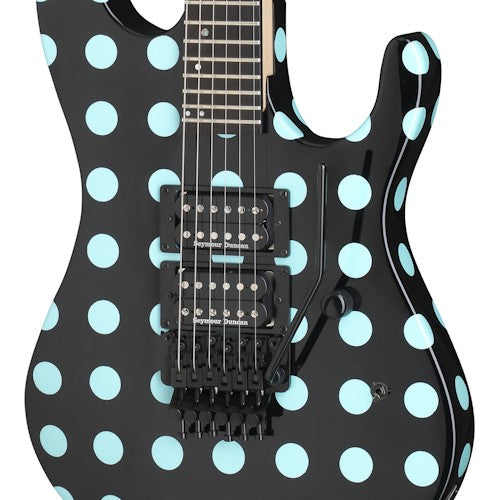 Kramer NightSwan Electric Guitar - Black With Blue Polka Dots