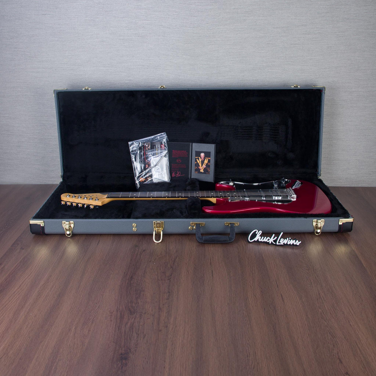 Lerxst Grace Alex Lifeson Signature Electric Guitar with Vega Trem Signed - Red - #24310893