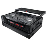 ProX XS-PRIME4WLTBL ATA Flight Case For Denon PRIME 4 G2/PRIME 4 MK2 DJ Controller with Laptop Shelf 1U Rack Space and Wheels - Black