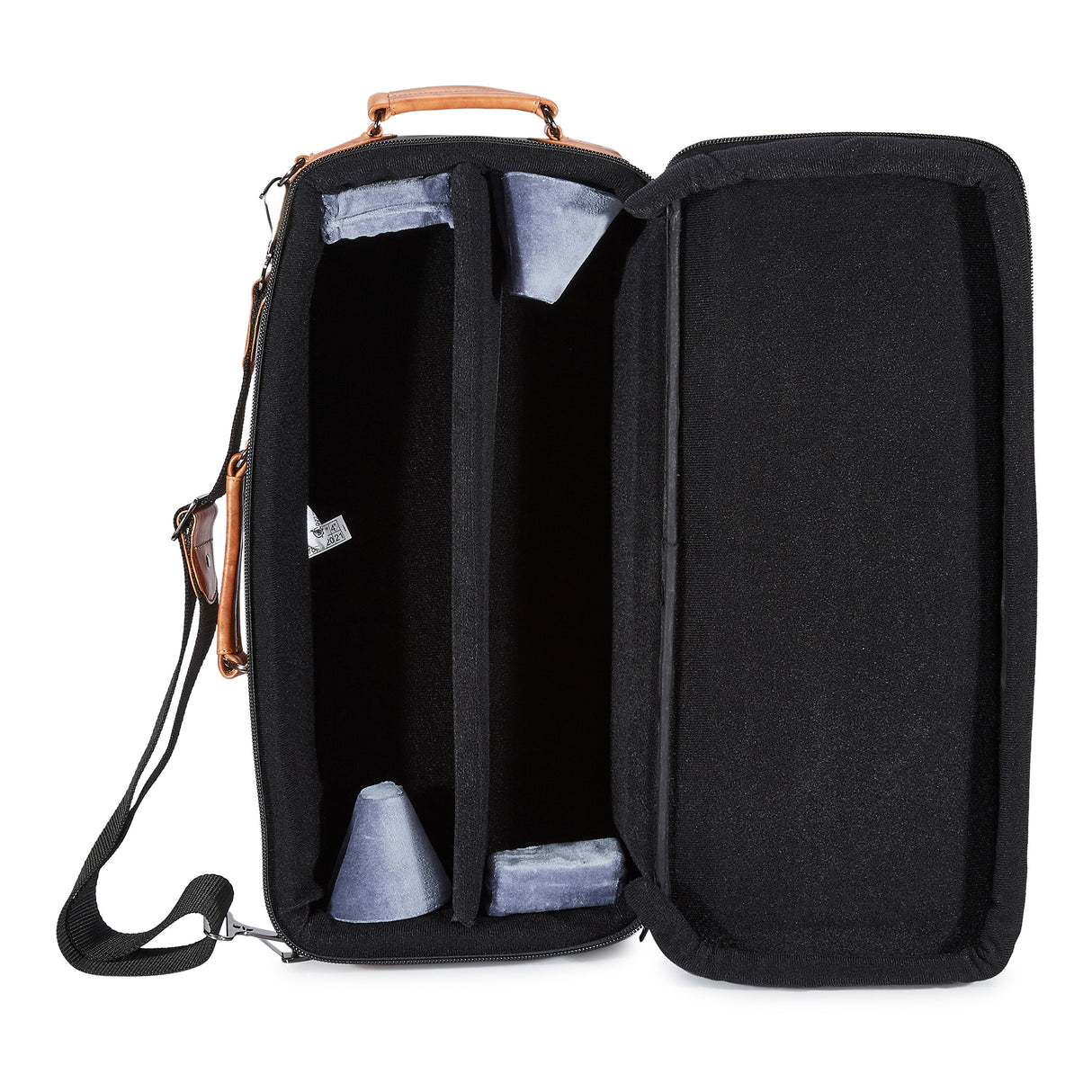 GARD 4-ECSK Elite Compact Double Trumpet Gig Bag - Black Cordura with Leather Trim