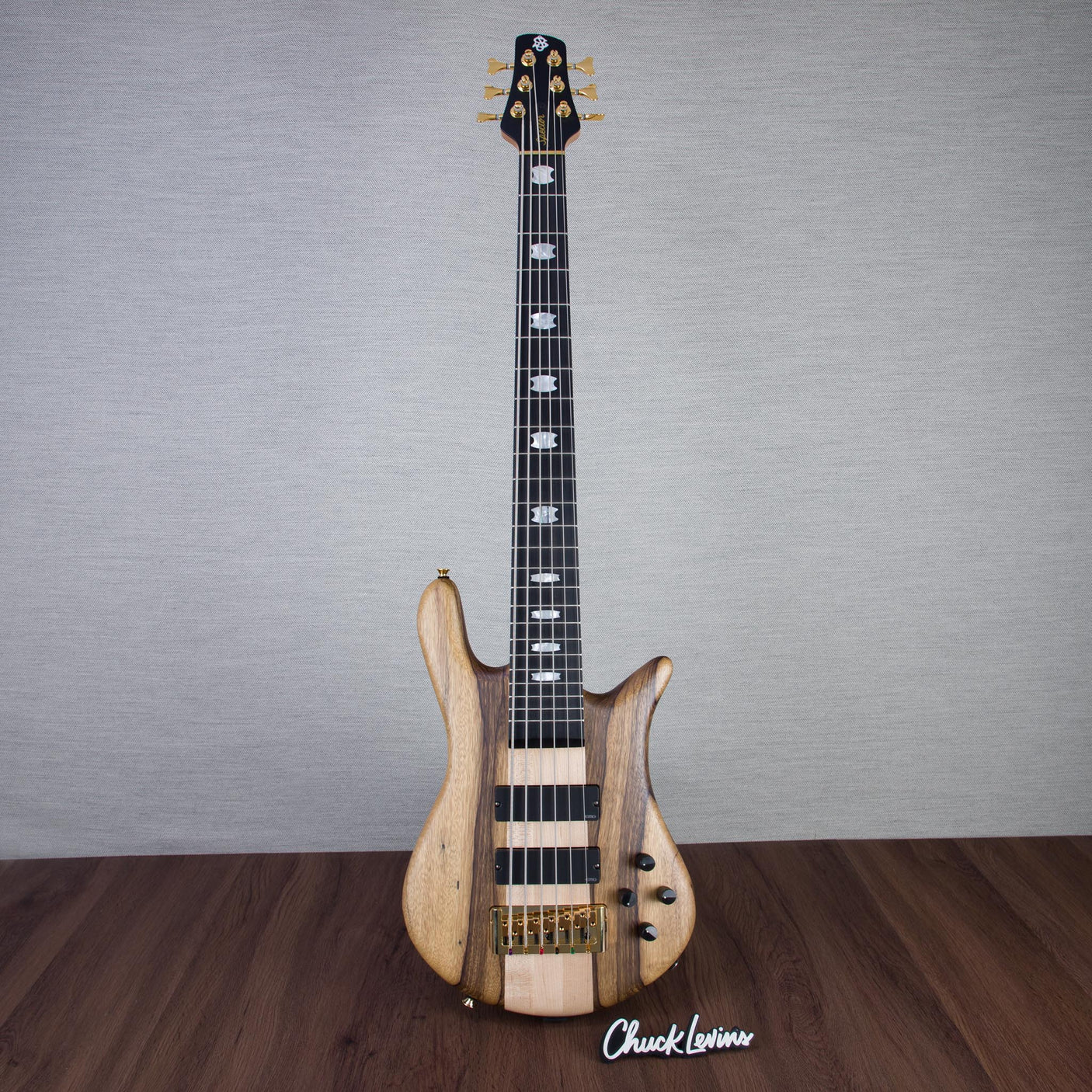 Spector Euro 6 LT Solid Korina Wings 6-String Electric Bass Guitar - Natural Satin - CHUCKSCLUSIVE - #NB23484
