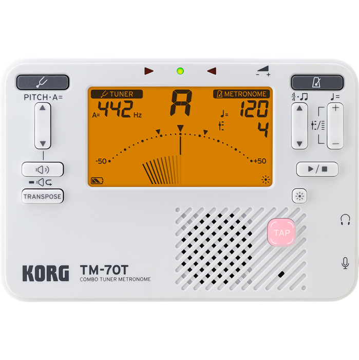 Korg TM70T-WH Combo Tuner Metronome - White