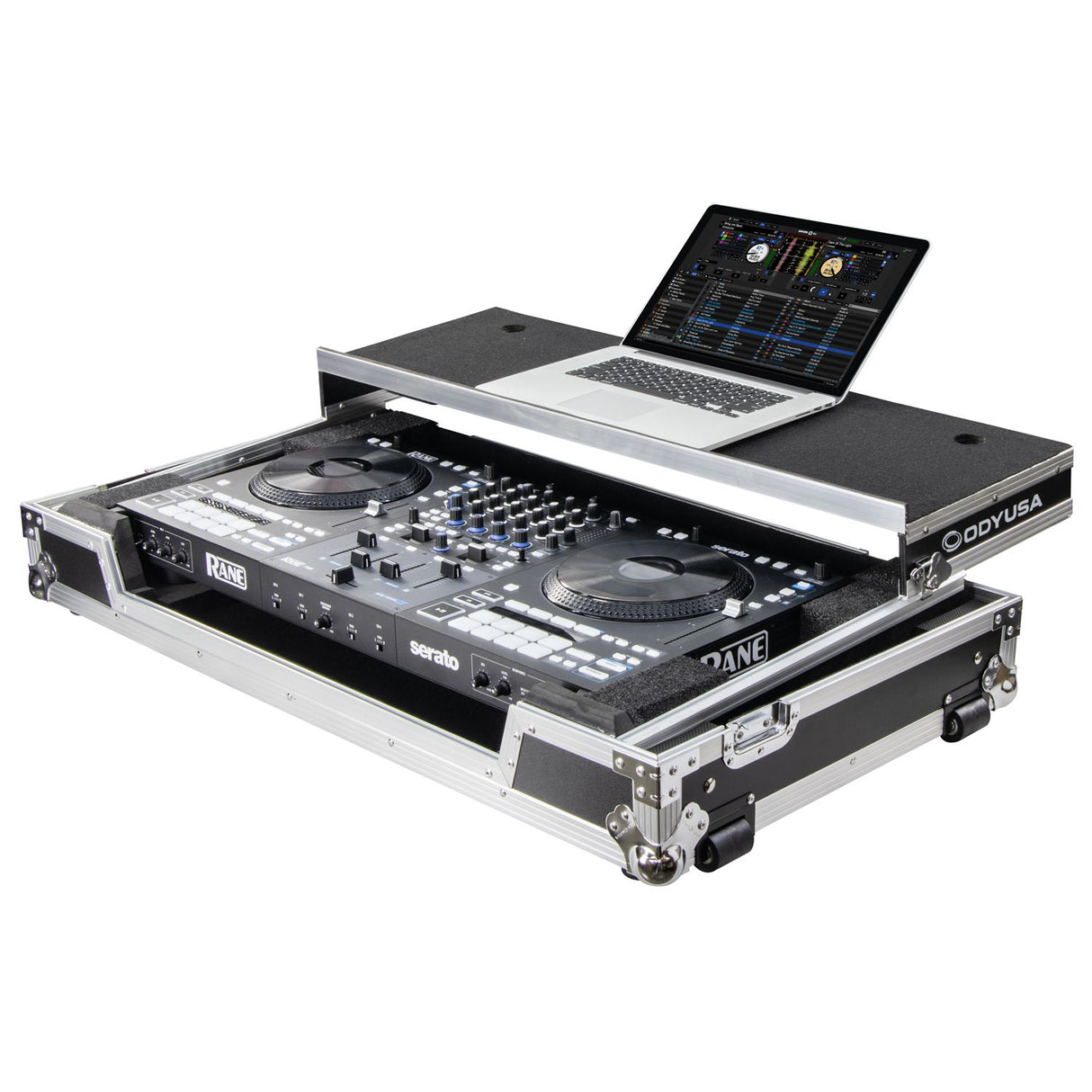 Odyssey FZGSARANE4WM RANE FOUR - PERFORMER Flight Case with Angle Glide Style Laptop Platform