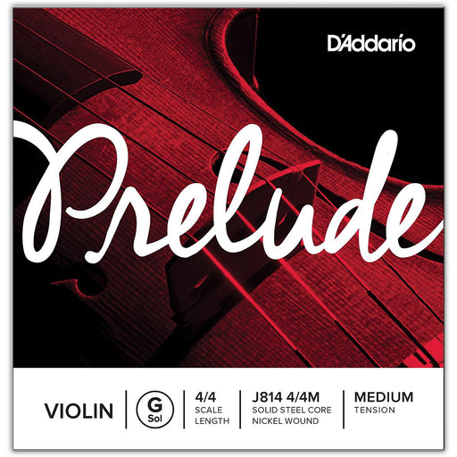 D'Addario Prelude Single G Violin String - 4/4 Scale Medium Tension J814 4/4M
