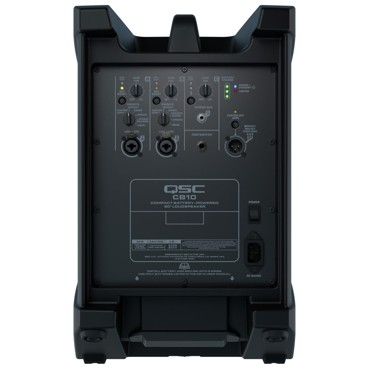 QSC CB10 10-Inch Battery Powered Loudspeaker - Open Box, Mint