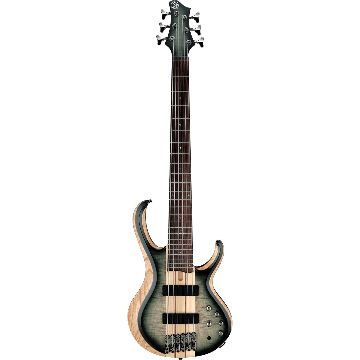 Ibanez BTB766 6-String Bass Guitar - Charcoal Black Burst Low Gloss - New