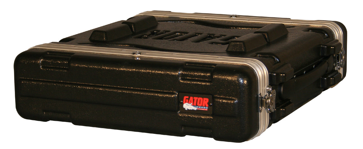 Gator GR-2L Molded PE Locking Rack Case With Front And Rear Rails 2U x 19" Deep