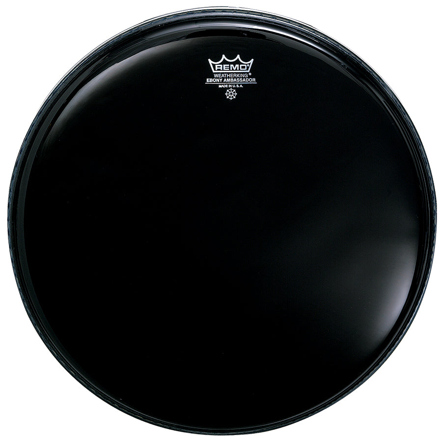 Remo 13" Ebony Ambassador Drum Head - New,13 Inch