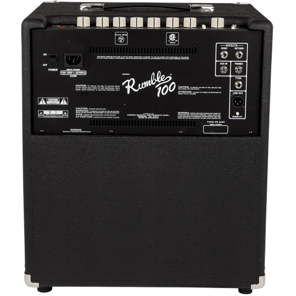 Fender Rumble 100 Bass Combo Amplifier - 100 Watts with 12 Inch Speaker - New