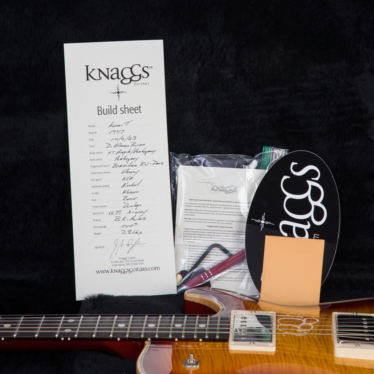 Knaggs Kenai T Electric Guitar - D. Allman Burst - #1947