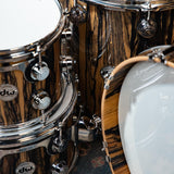 DW Collector's Series Exotic 5-Piece Shell Pack - Natural Lacquer over Royal Ebony Veneer