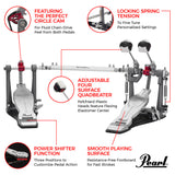 Pearl P1032R Eliminator Solo Red Double Bass Drum Pedal