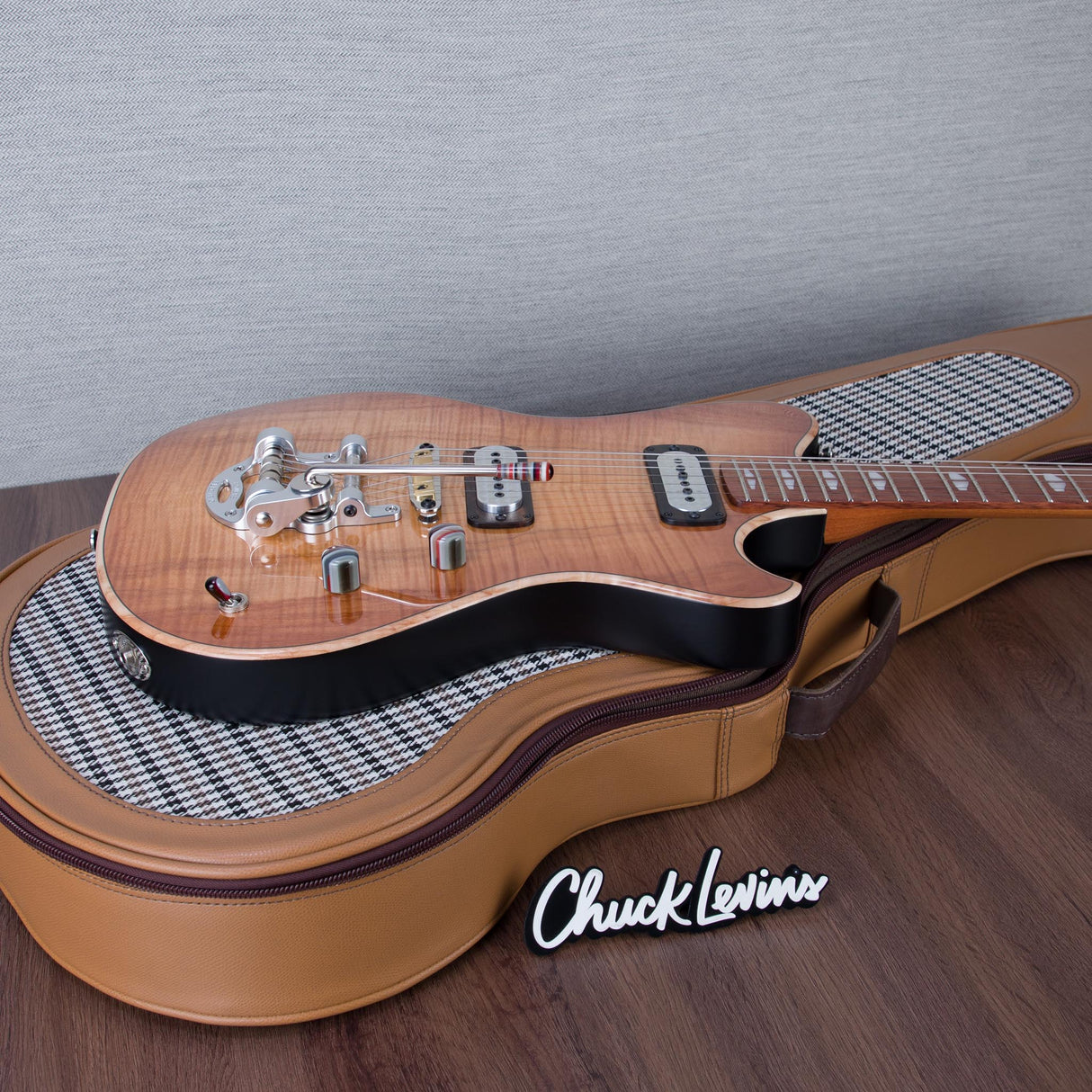 Powers Electric A-Type Electric Guitar - Pale Ale - #B130
