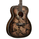 Martin Custom Shop M/0000-14F Quilted Maple/Engelmann Spruce Acoustic Electric Guitar - Paisley Ember Burst - Preorder