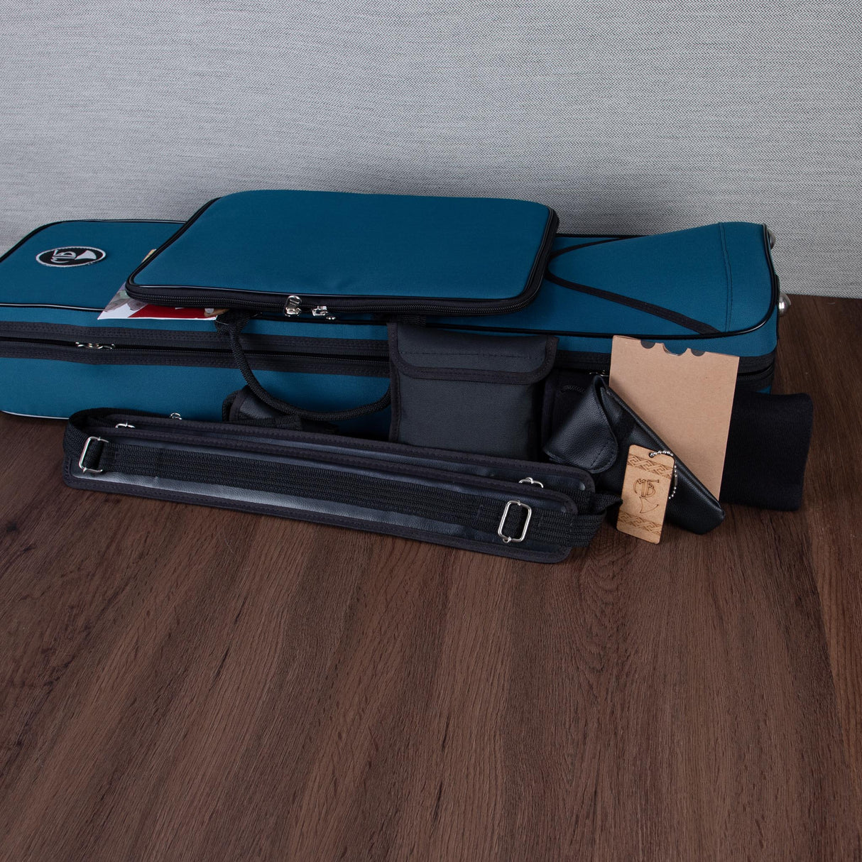 Marcus Bonna Case for Bass Clarinet (Low C) with Music Bag - Turquoise
