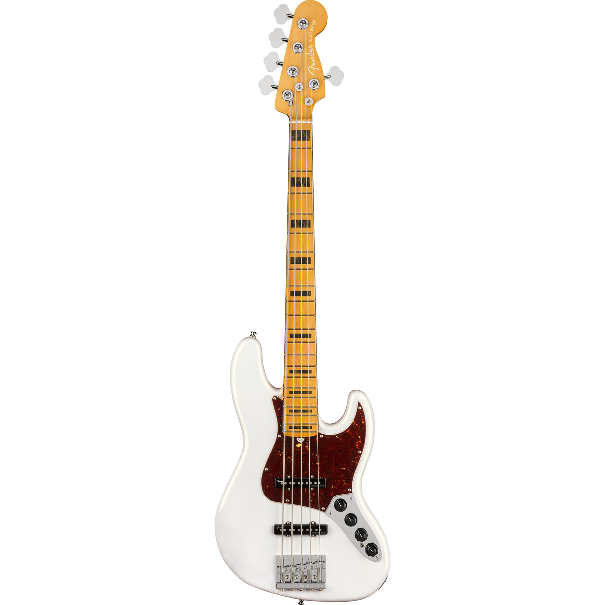 Fender American Ultra Jazz Bass V, Maple Fingerboard - Arctic Pearl