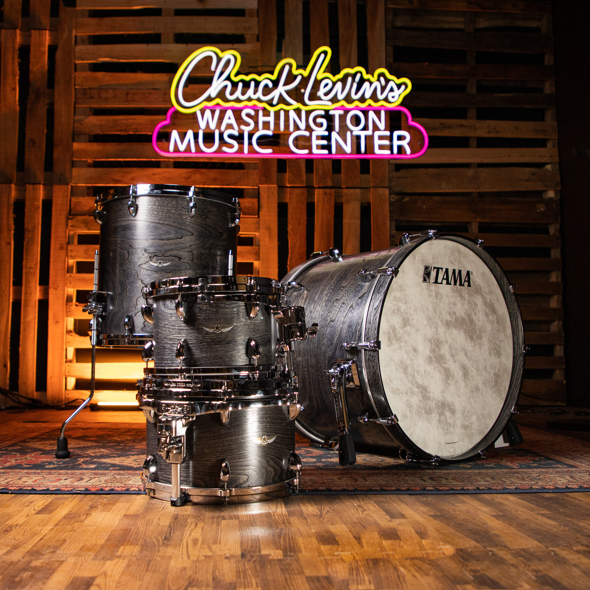 Tama Star Walnut 4-Piece Shell Pack - Satin Charcoal Japanese Sen