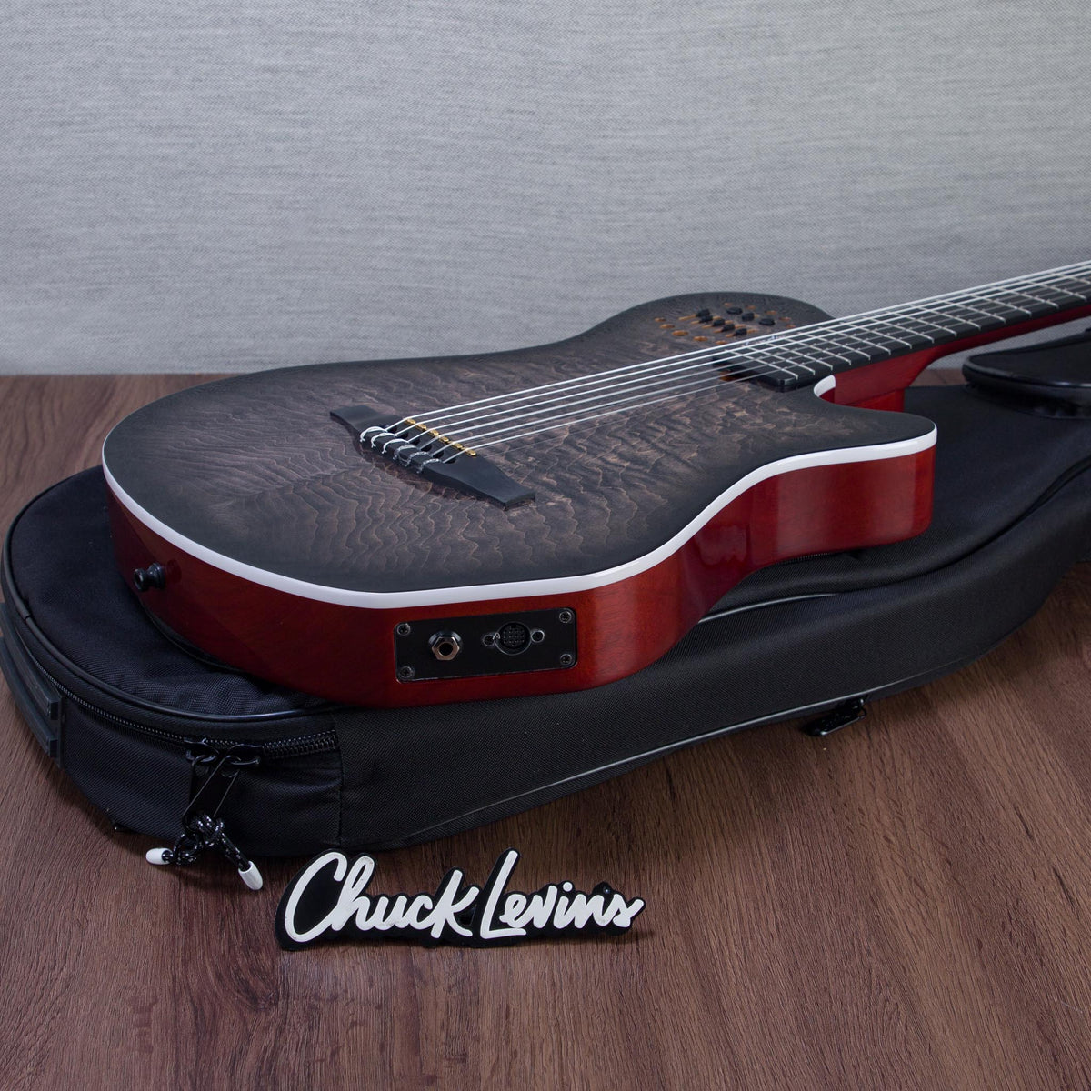 Godin MultiAc Grand Concert SA Nylon String Acoustic-Electric Guitar - Trans Black - CHUCKSCLUSIVE - #26317973
