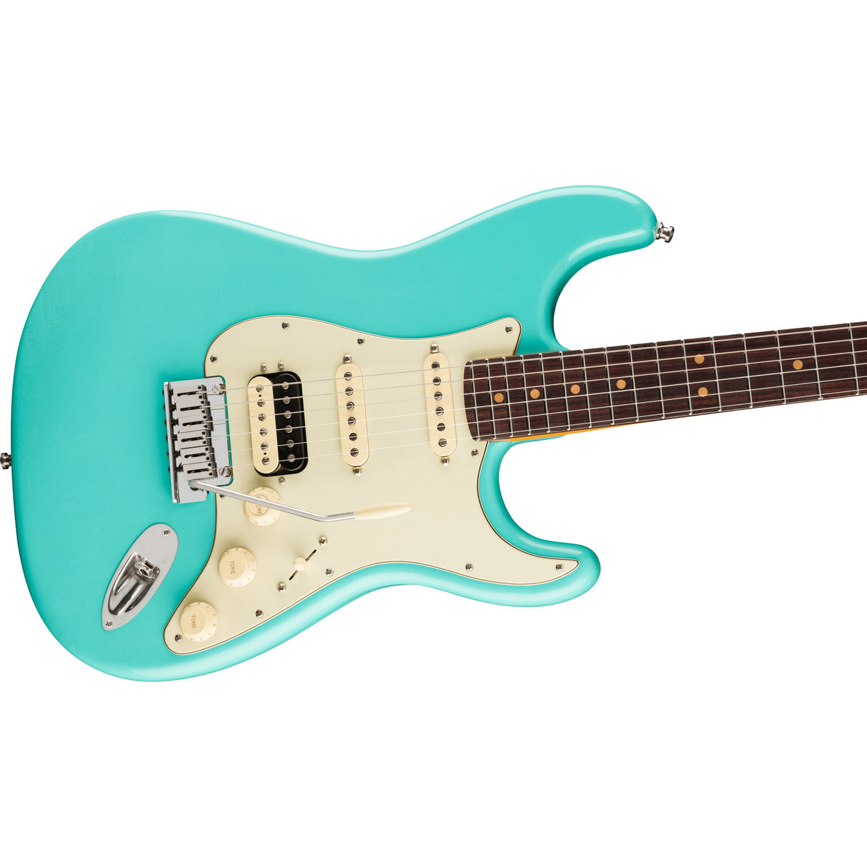 Fender American Ultra Luxe Vintage '60s Stratocaster HSS Electric Guitar - Sea Foam Green