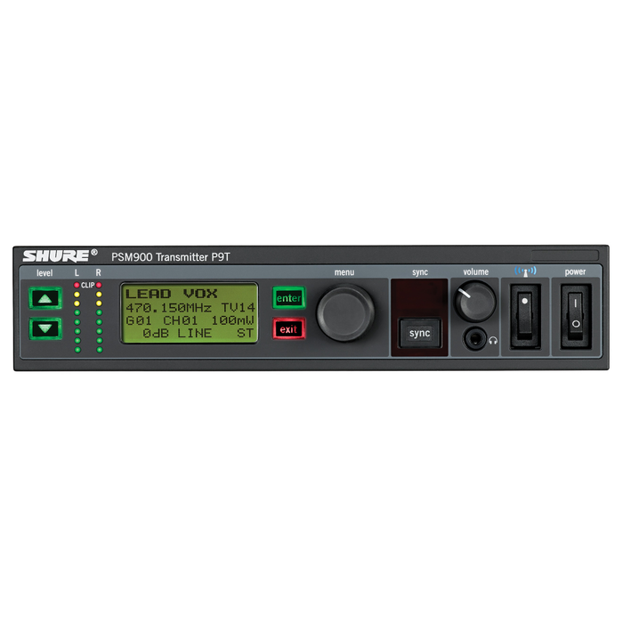 Shure PSM900 P9T System Half Rack Wireless Transmitter - G6 Band