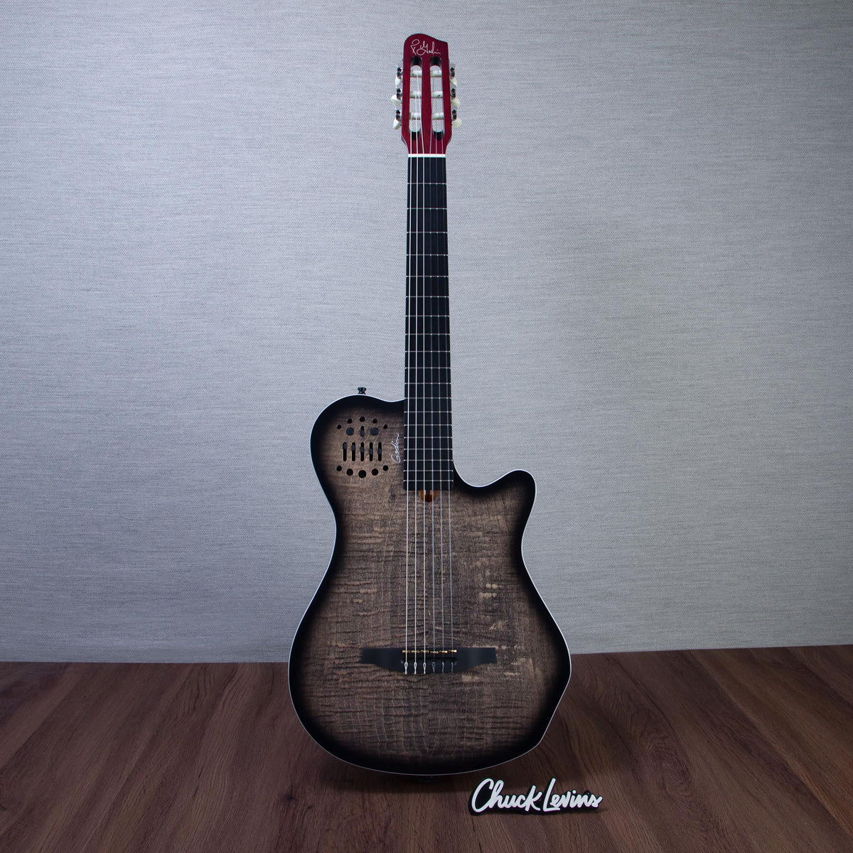 Godin MultiAc Grand Concert SA Nylon String Acoustic-Electric Guitar - Trans Black - CHUCKSCLUSIVE - #26317995