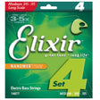 Elixir 14077 Nanoweb Coated 4 String Electric Bass Strings, Medium (45 - 105)
