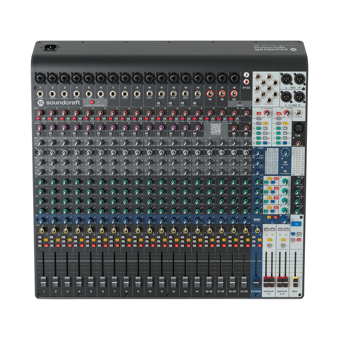Soundcraft Signature Plus 22 Mixer with Lexicon and 4x4 USB-C Interface
