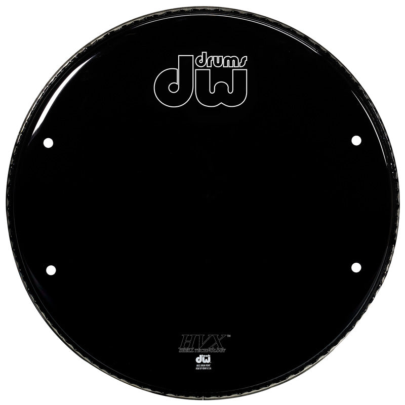 DW 22 Inch Performance Series Gloss Black Single Ply Vented Bass Drum Head
