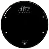 DW 22 Inch Performance Series Gloss Black Single Ply Vented Bass Drum Head