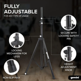 Gemini ST-Pack Heavy Duty Professional Audio Universal DJ Fold-Out Telescoping Tripod Steel Speaker Stands