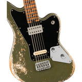 Jackson Custom Shop Master Built Pat Campolattano Misha Mansor Surfcaster Signature Baritone Electric Guitar - Army Drab Green