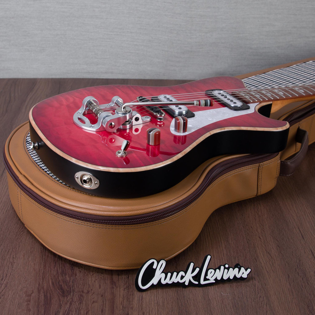 Powers Electric A-Type Electric Guitar - Cosmo Red - #B295