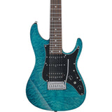 Ibanez AZ Premium AZ447P1QM 7-String Electric Guitar - Cosmic Bluer