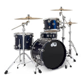 DW DWe 4-Piece Drum Kit Bundle - Midnight Blue Metallic Lacquer