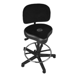 Roc N Soc Lunar Series Timpani Throne with Backrest and Footring - Black