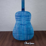 Beard Guitars Trailhead Resonator Curly Maple Acoustic Electric Guitar - Denim Blue - #1955-25