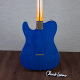 Fender Custom Shop Limited Edition Hotshot Telecaster Electric Guitar Deluxe Closet Classic - Aged Sapphire Blue Transparent - #R122684