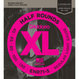 D'Addario ENR71-5 Half Round 5-String Bass Guitar Strings Regular Light 45-130 Long Scale