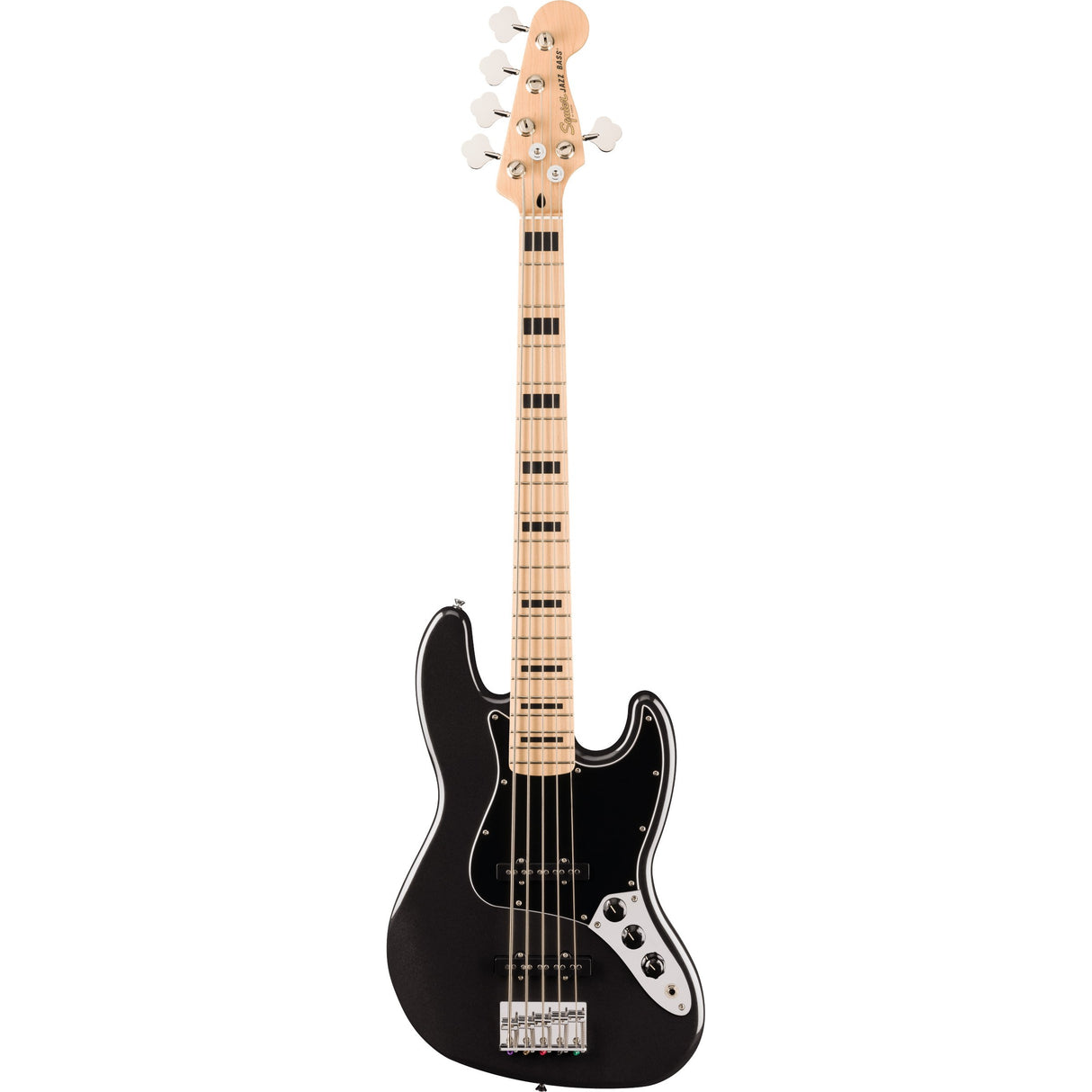 Squier Affinity Series Active Jazz 5-String Electric Bass Guitar - Black Metallic